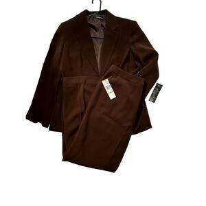 Kasper Suit Jacket and Pants NWT Brown Size 14